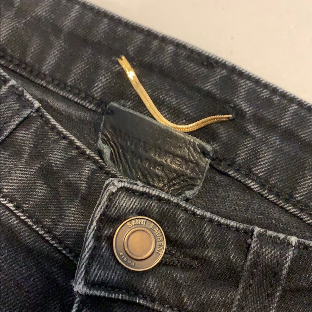 AUTHENTIC YSL Black Cotton Skinny Jeans